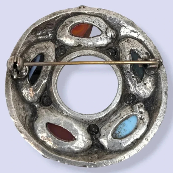 Vintage Miracle Scottish Celtic Stone Brooch - Picture 4 of 6